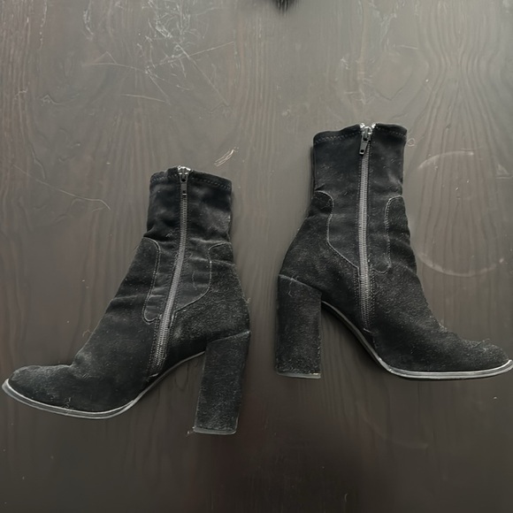 Kyrie Black Suede Square Toe Mid-Calf Boots Size 6 Chinese Laundry - Picture 3 of 9